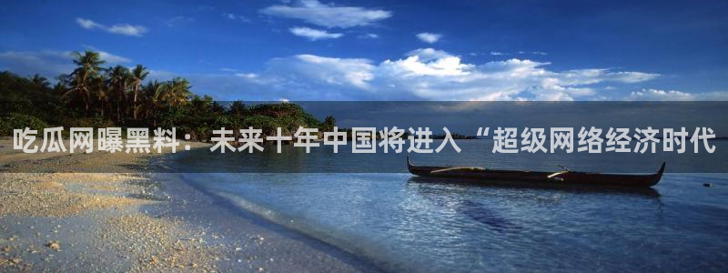 豆瓣自由吃瓜基地：吃瓜网曝黑料：未来十年中国将进入“超级网络经济时代
