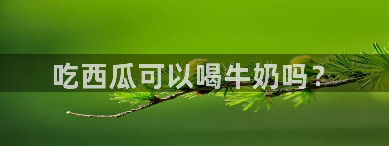 吊瓜树的瓜可以吃吗：吃西瓜可以喝牛奶吗？